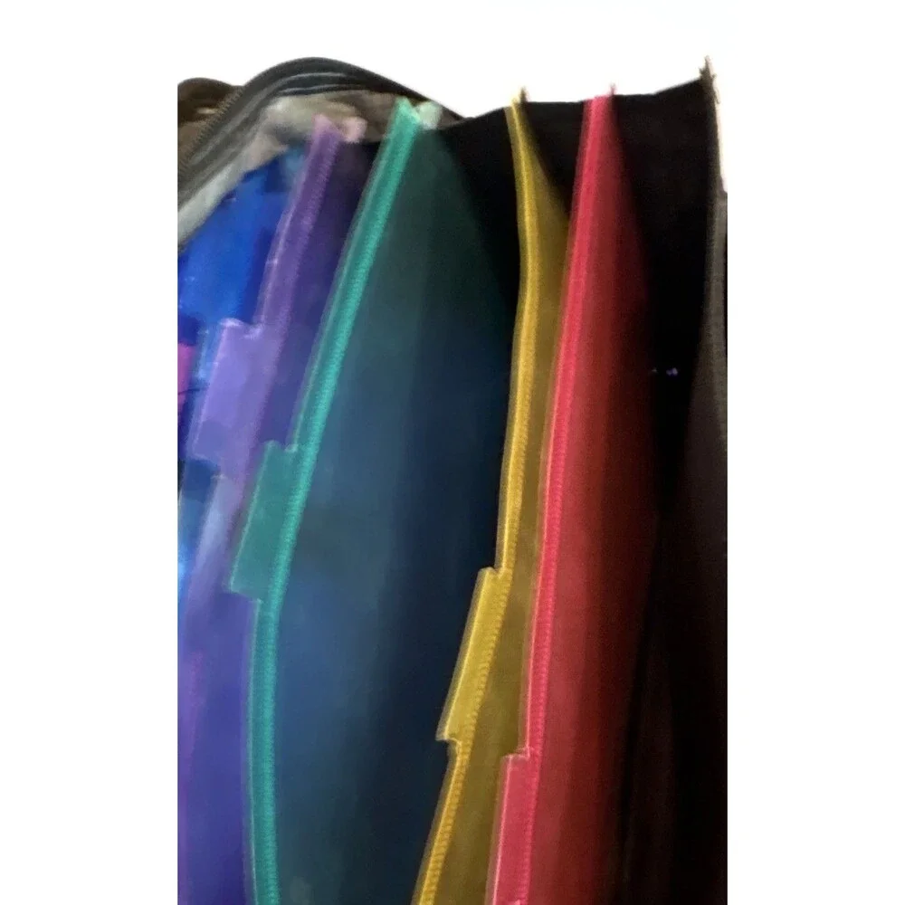 Case-it D-146 Zippered 3-Ring Binder w/ Handle, A4, Purple/Gray/Black